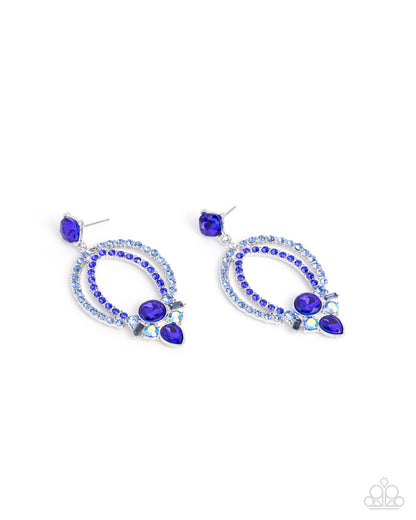 Karma Knockout - blue - Paparazzi earrings