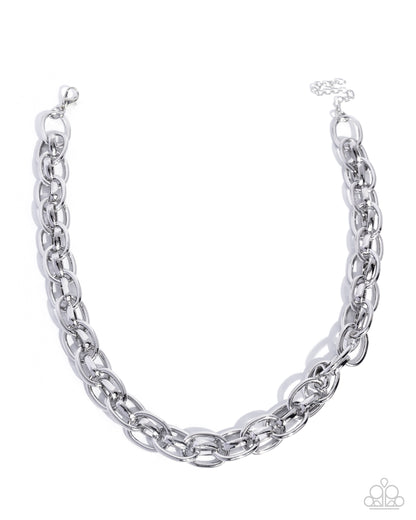 Kept in Confidence - silver - Paparazzi necklace