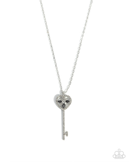 Key Candidate - silver - Paparazzi necklace