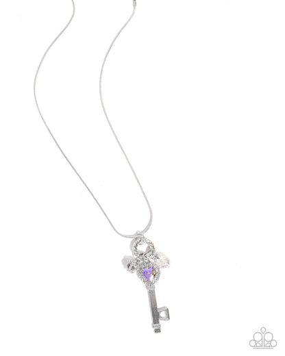 Key to the Kingdom - purple - Paparazzi necklace