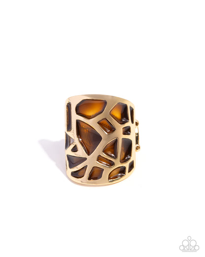 Kintsugi Moment - brown - Paparazzi ring