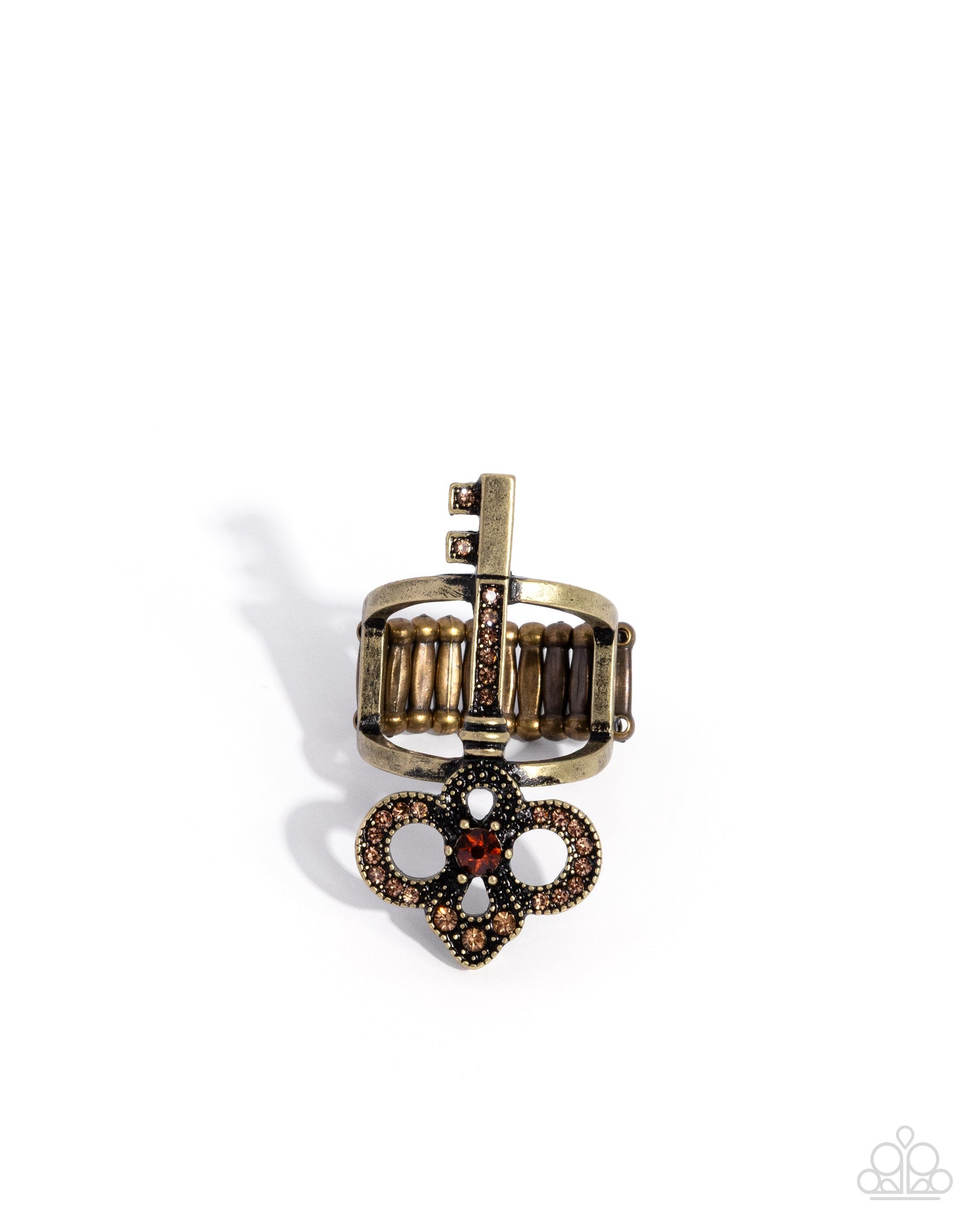 Knockout Key - brass - Paparazzi ring