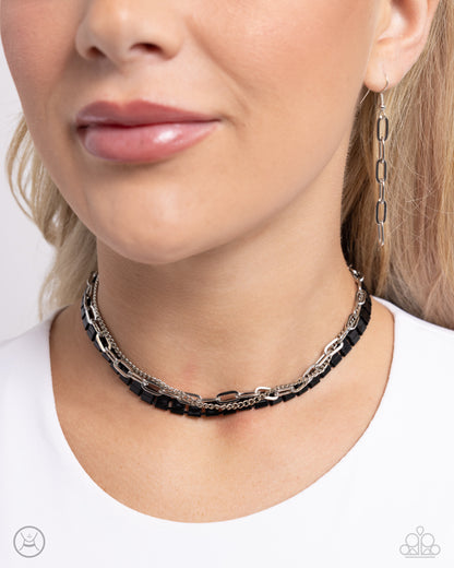 LAYER of the Year - black - Paparazzi necklace