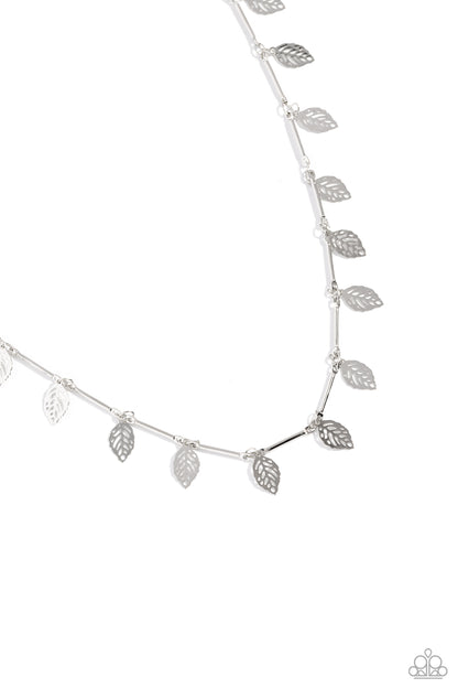 LEAF a Light On - silver - Paparazzi necklace