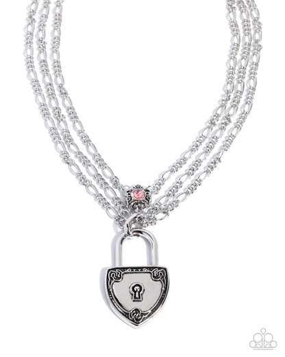 LOCK Show - pink - Paparazzi necklace