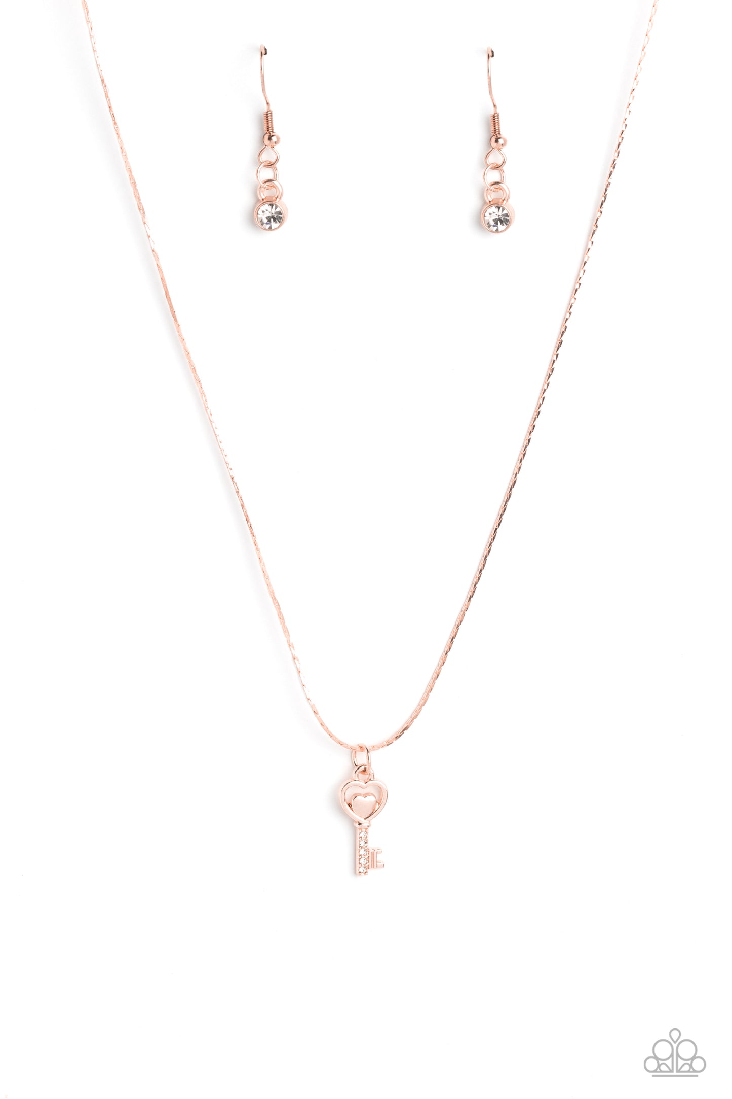 LOVE-Locked - rose gold - Paparazzi necklace