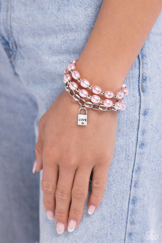 LOVE-Locked Legacy - pink - Paparazzi bracelet