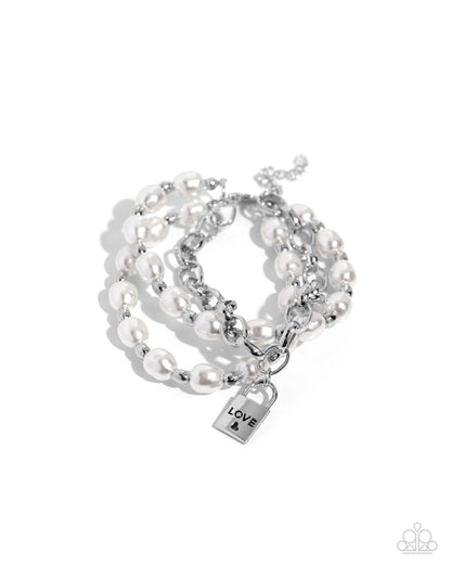 LOVE-Locked Legacy - white - Paparazzi bracelet