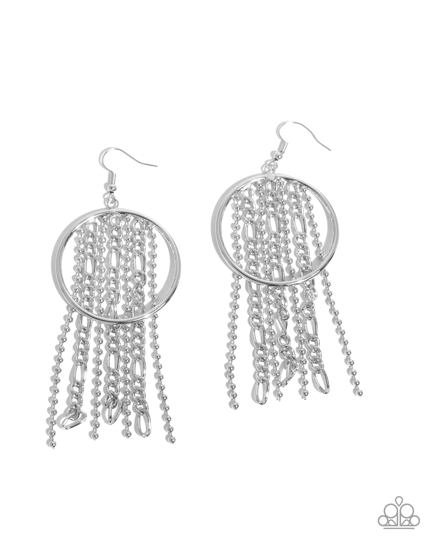 Laborious Lure - silver - Paparazzi earrings