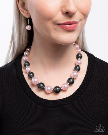 Lacy Lady - pink - Paparazzi necklace