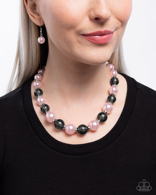 Lacy Lady - pink - Paparazzi necklace