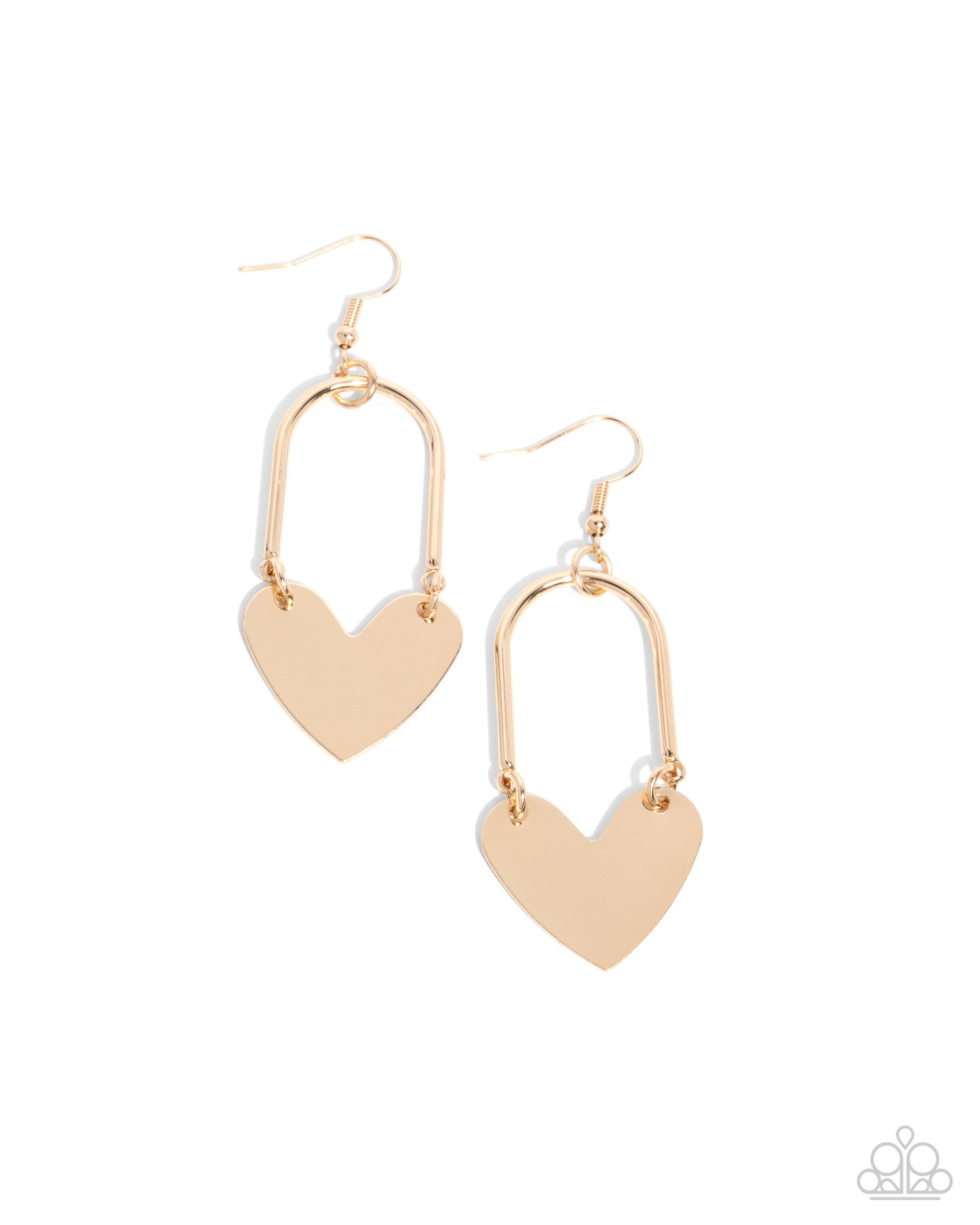 Lady Locket - gold - Paparazzi earrings