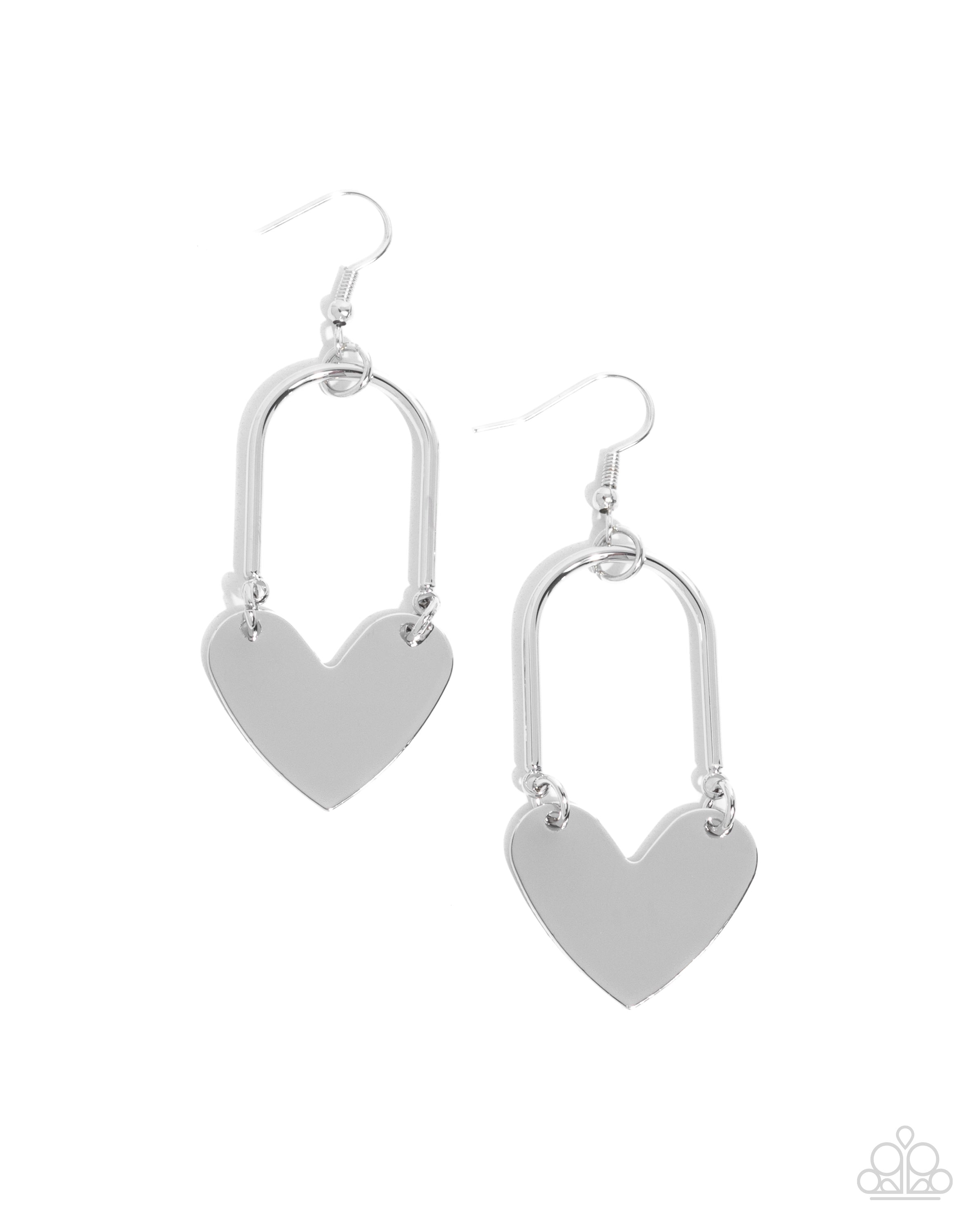 Lady Locket - silver - Paparazzi earrings – JewelryBlingThing