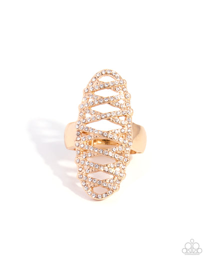 Ladylike Lace - gold - Paparazzi ring