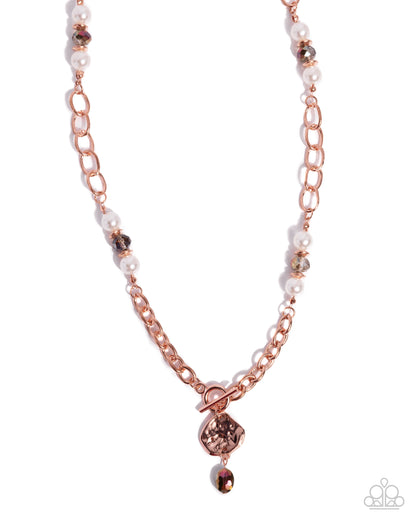 Ladylike Lease - copper - Paparazzi necklace