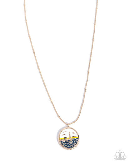 Laid-Back Lighthouse - gold - Paparazzi necklace