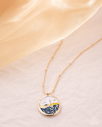Laid-Back Lighthouse - gold - Paparazzi necklace