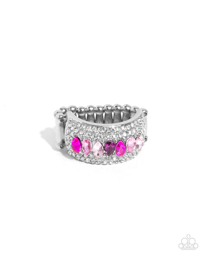 Laid-Back Linear - pink - Paparazzi ring