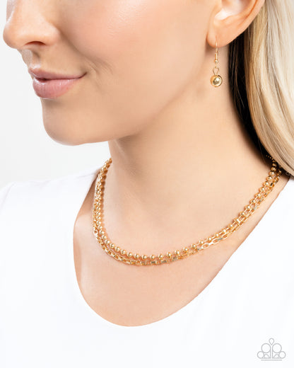 Laidback Layers - gold - Paparazzi necklace
