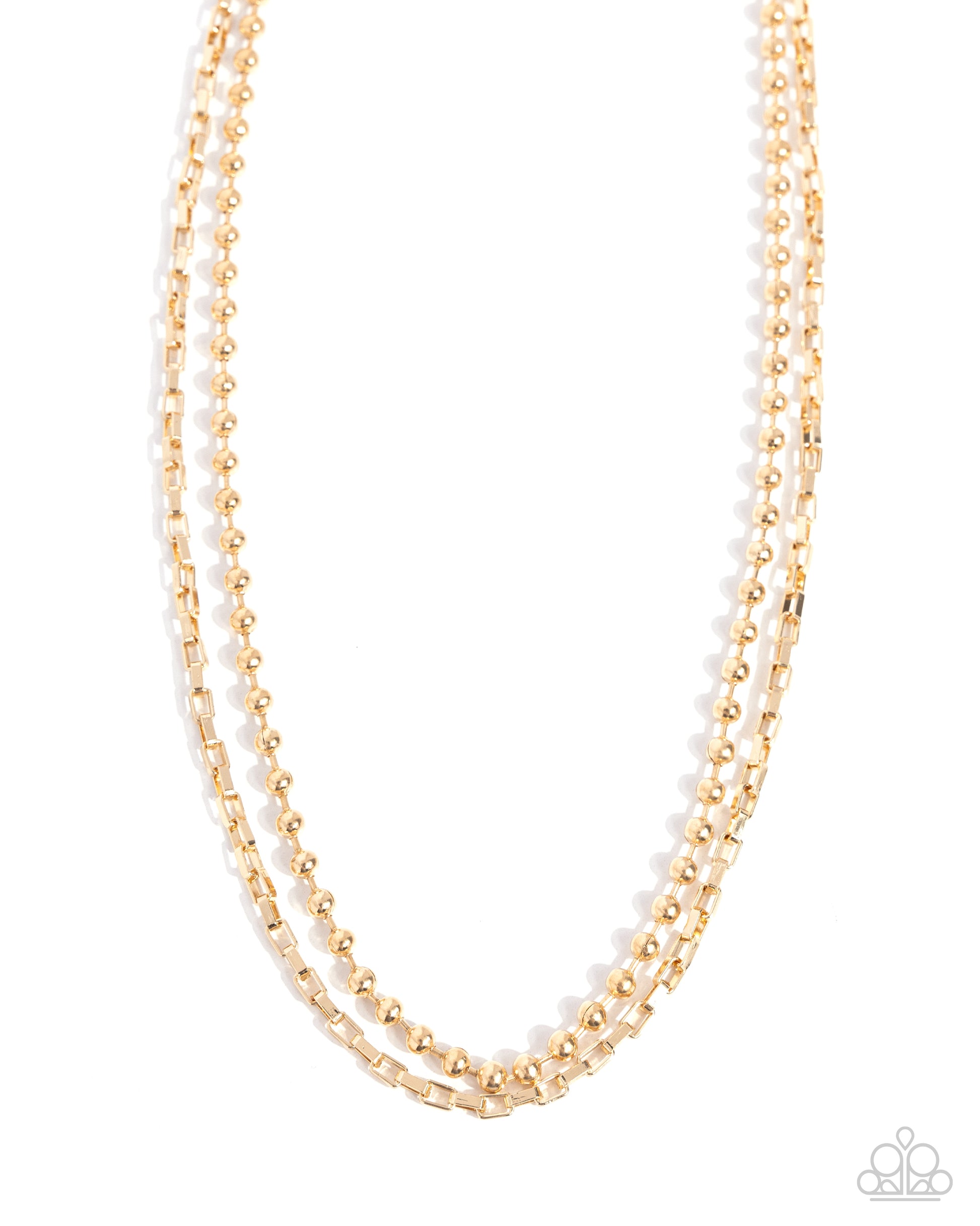 Laidback Layers - gold - Paparazzi necklace
