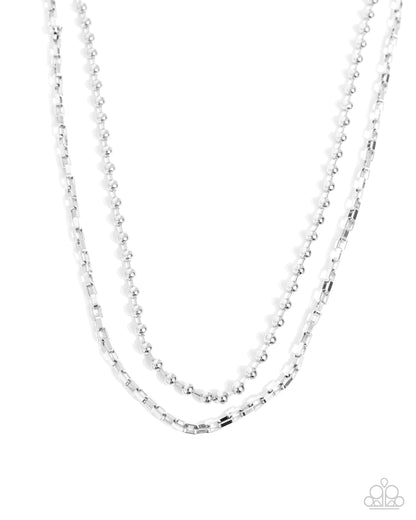 Laidback Layers - silver - Paparazzi necklace