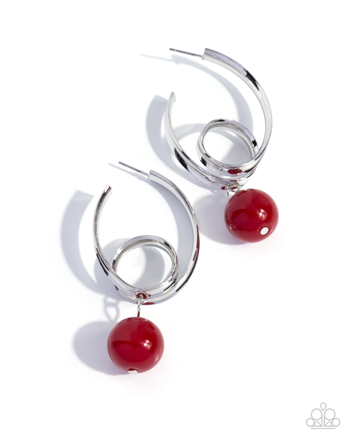 Larger Than LEISURE - red - Paparazzi earrings