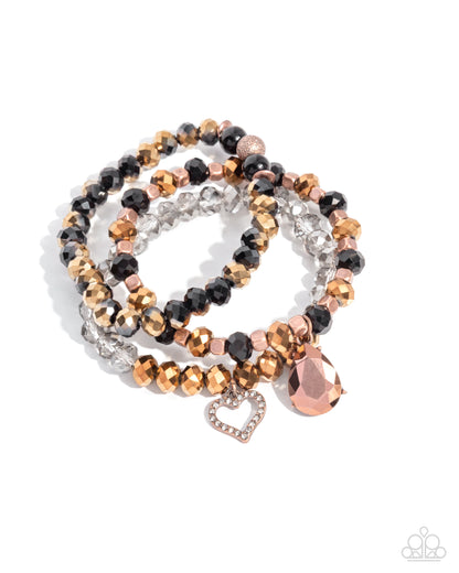 Lasting Layers - copper - Paparazzi bracelet