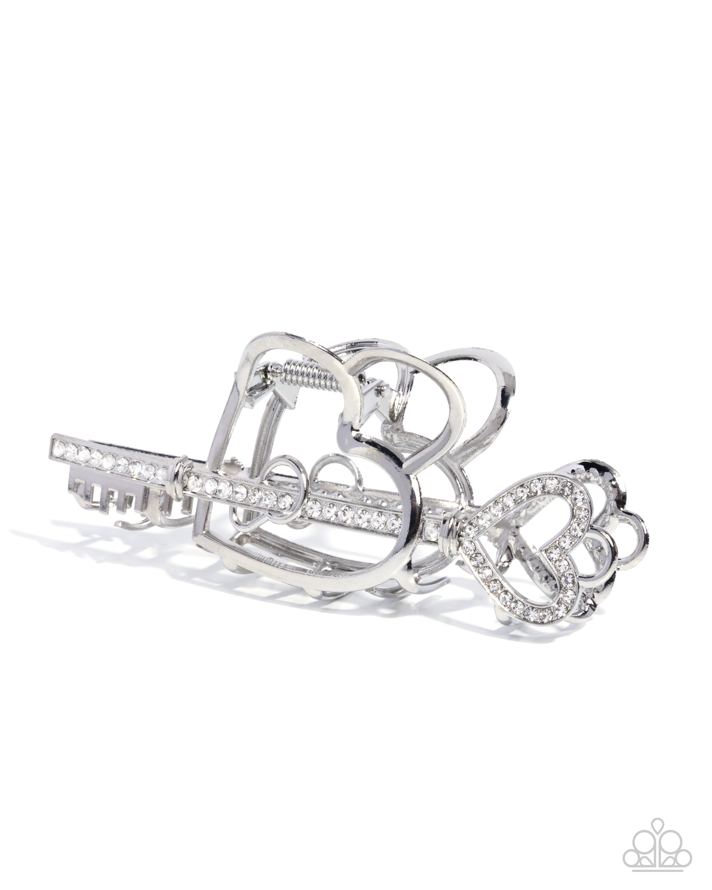 Lasting Lounge - white - Paparazzi hair clip – JewelryBlingThing