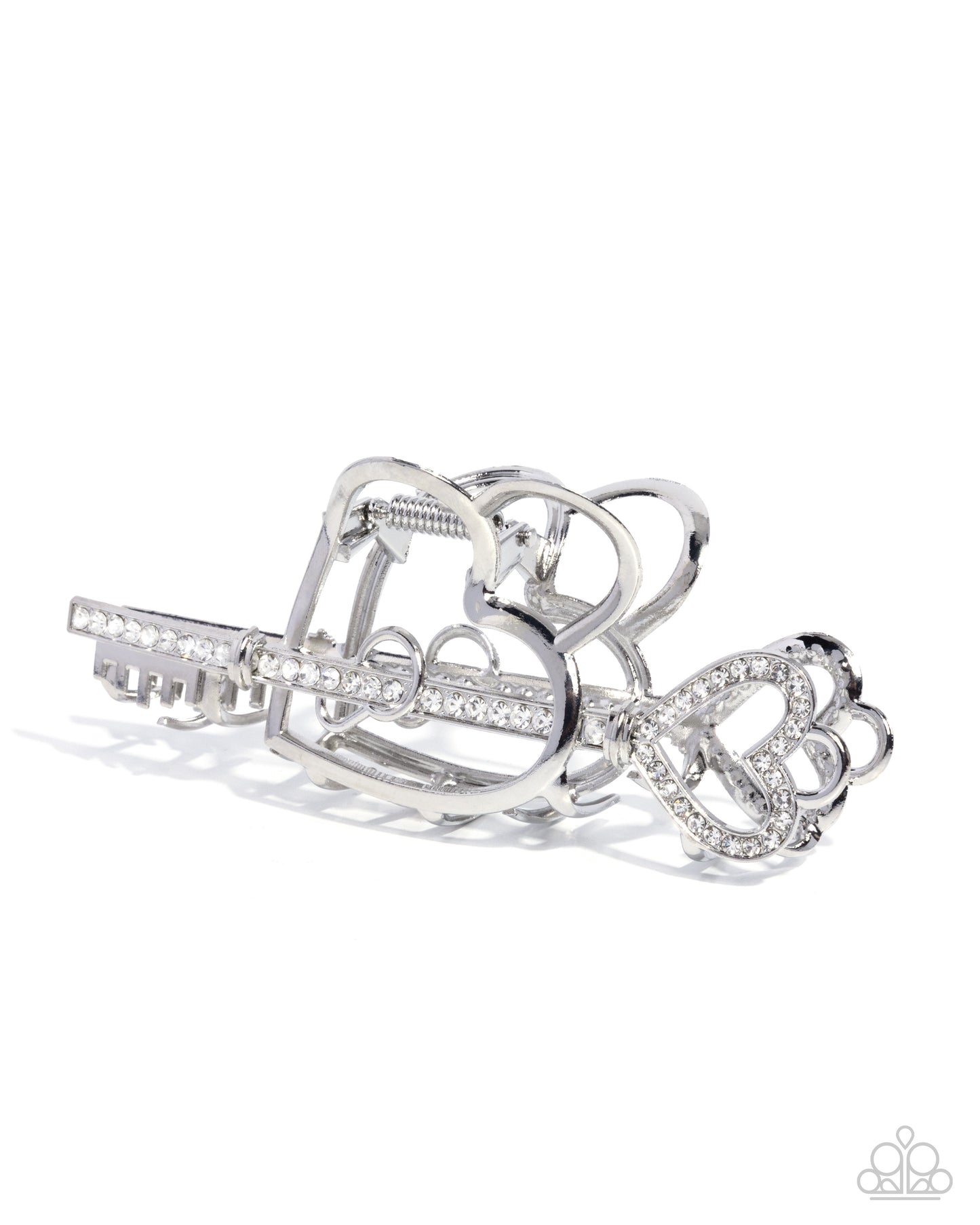 Lasting Lounge - white - Paparazzi hair clip