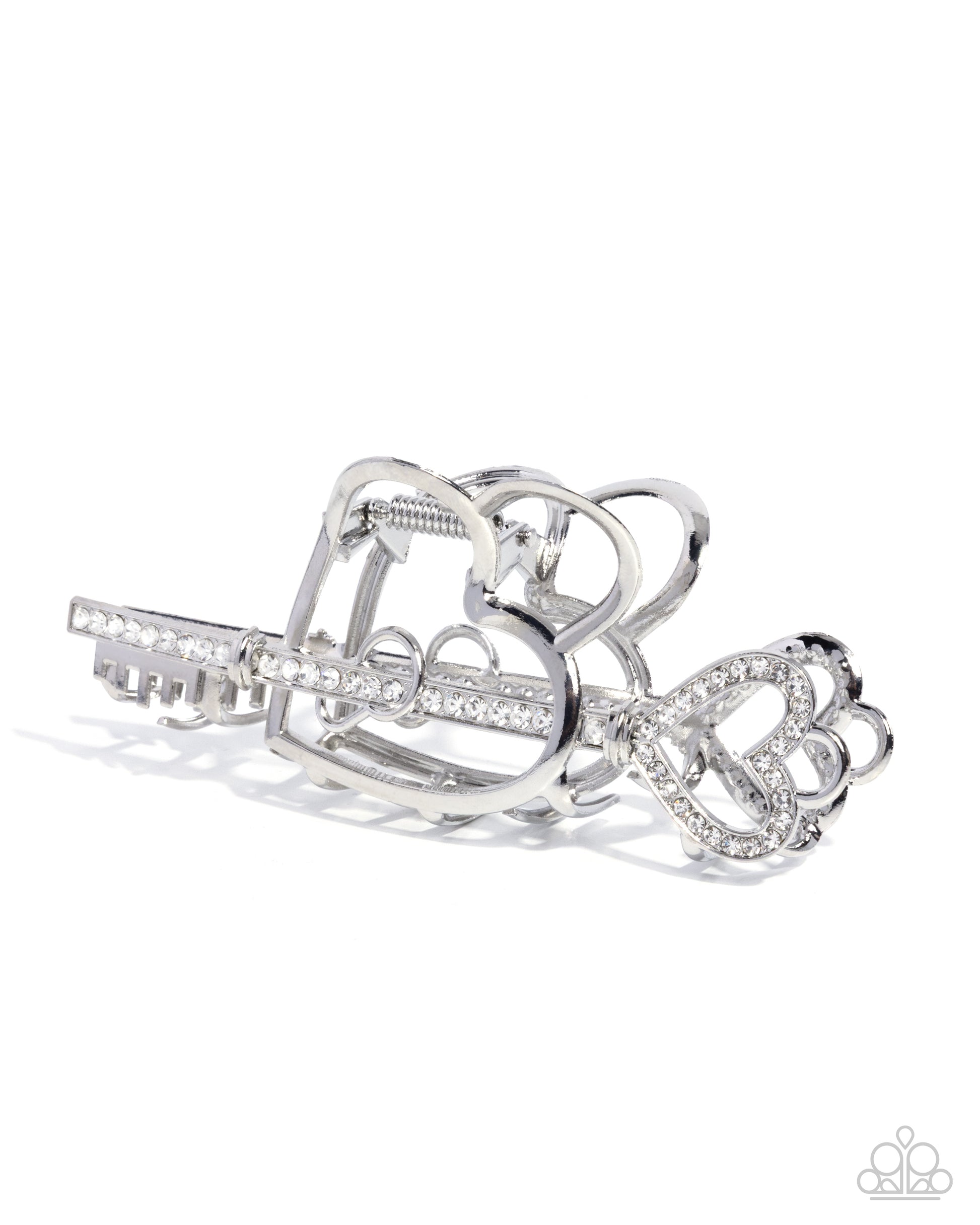 Lasting Lounge - white - Paparazzi hair clip
