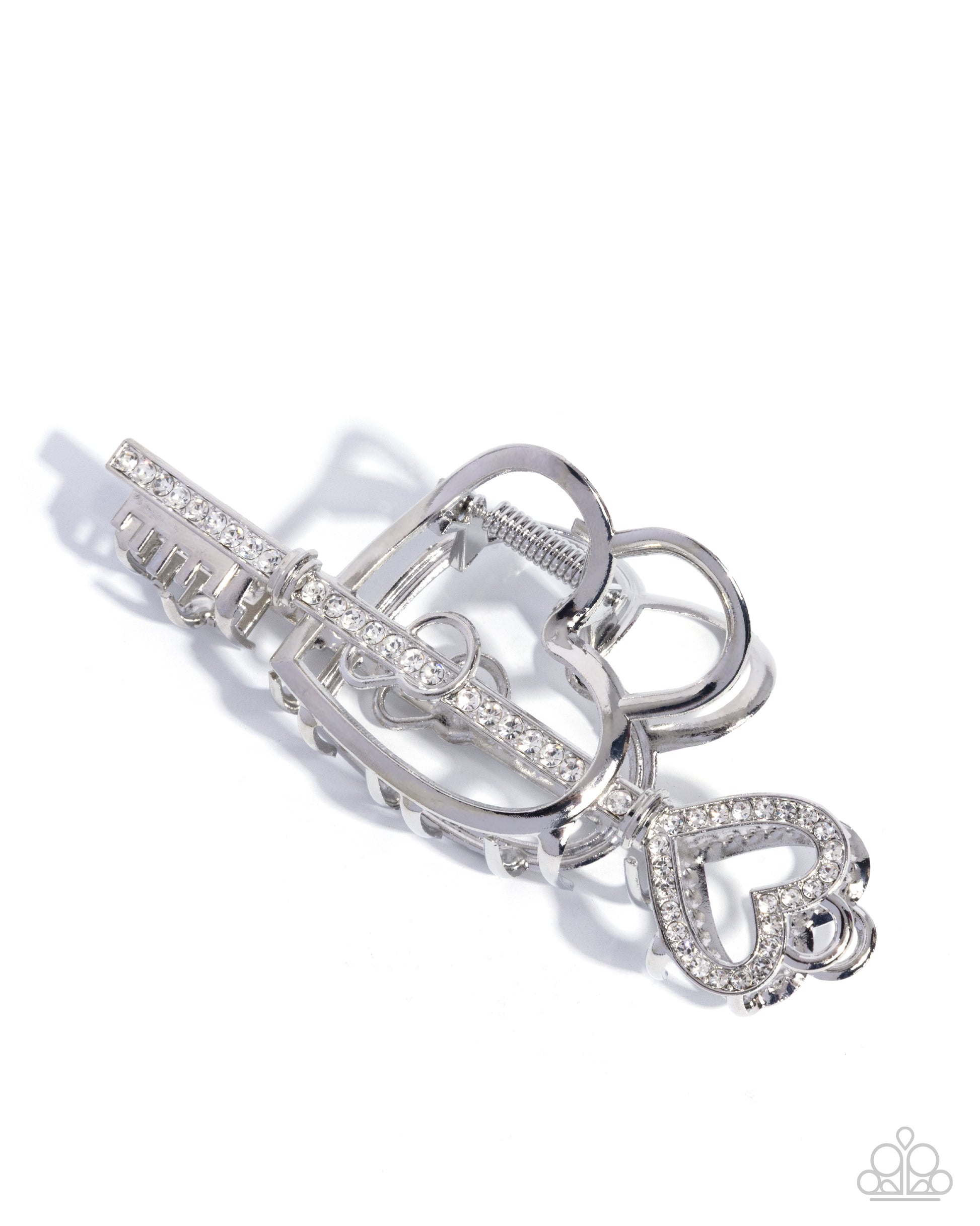 Lasting Lounge - white - Paparazzi hair clip