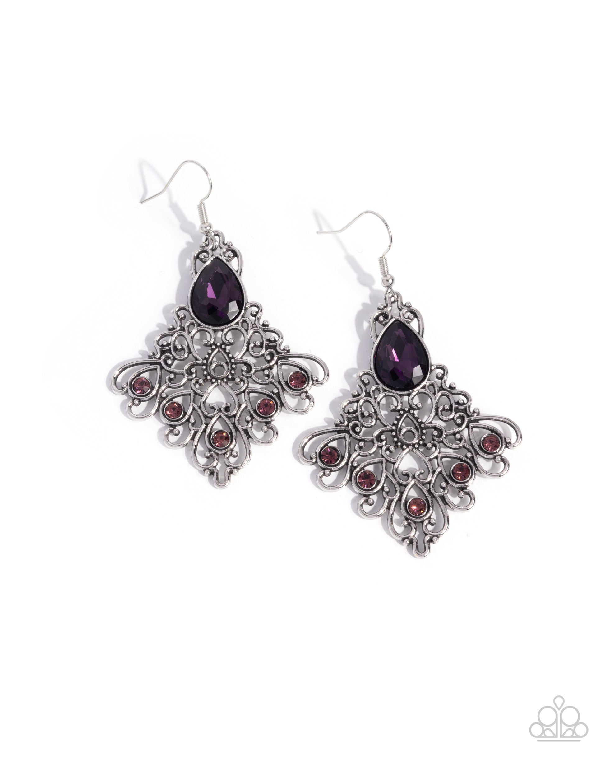 Lattice Legacy - purple - Paparazzi earrings