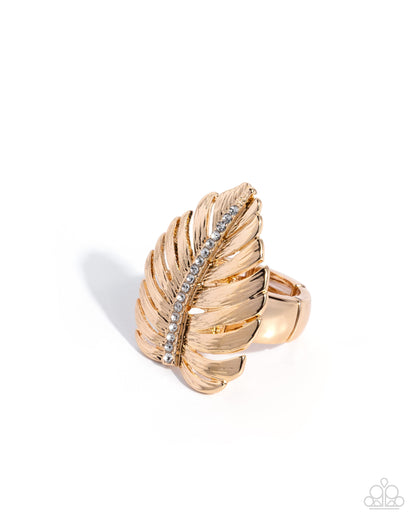 Lavish Leaf - gold - Paparazzi ring
