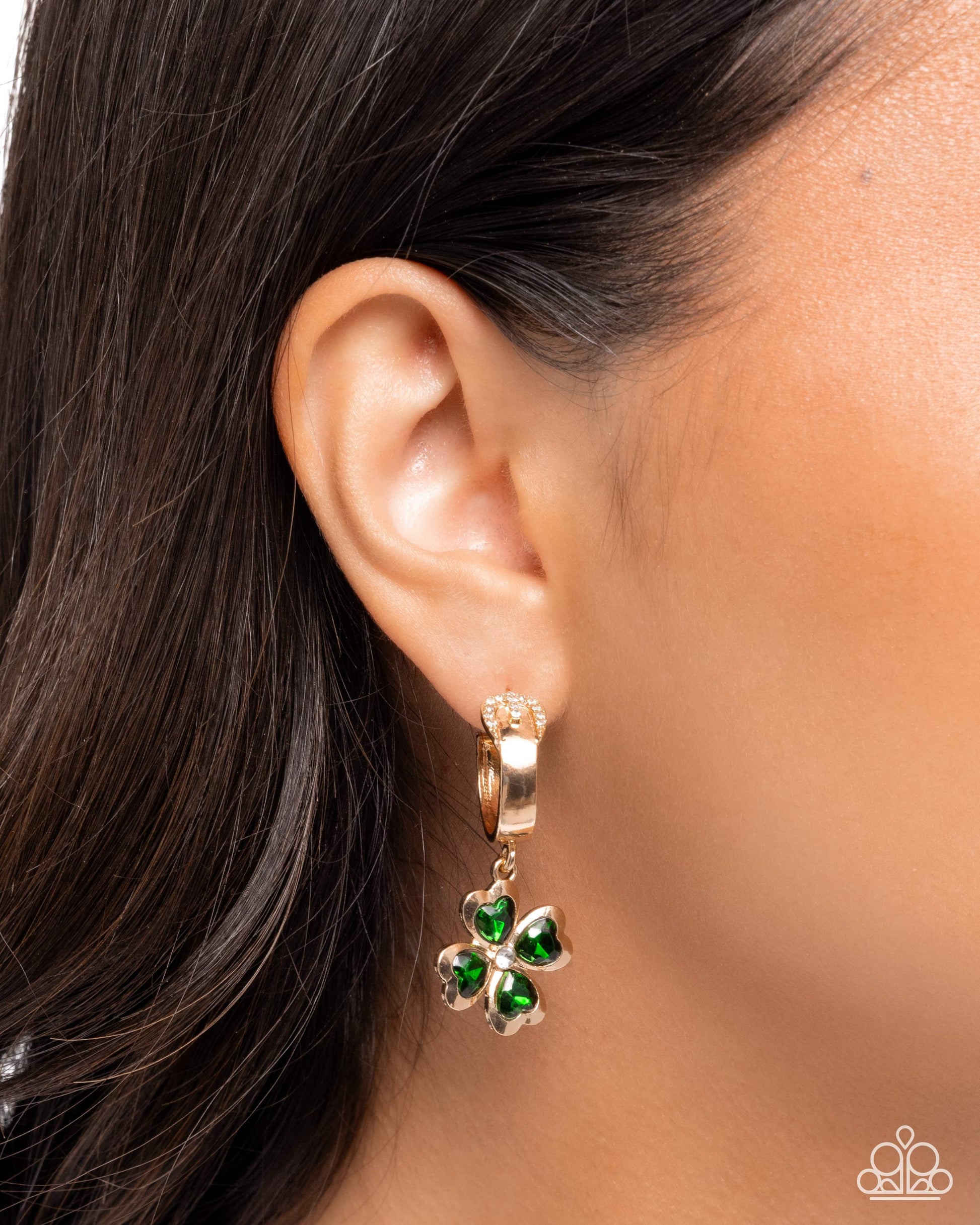 Lavish Luck - green - Paparazzi earrings