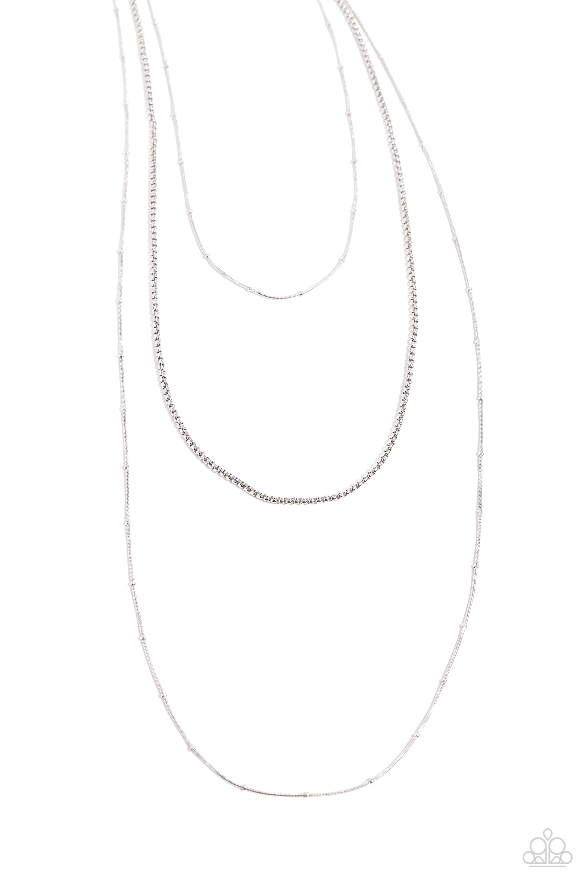 Layer Lockdown - silver - Paparazzi necklace
