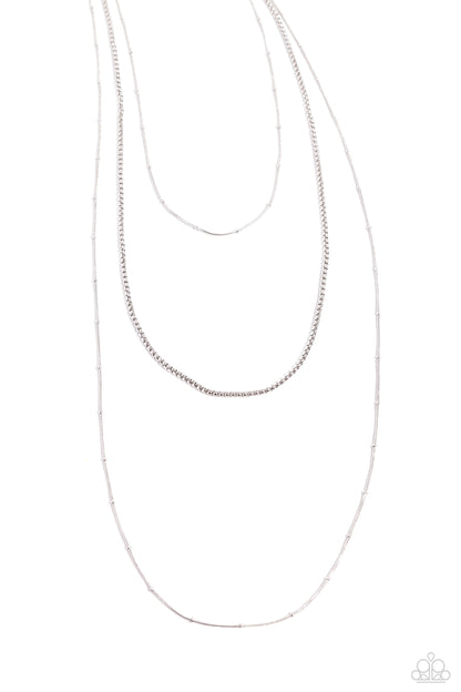 Layer Lockdown - silver - Paparazzi necklace