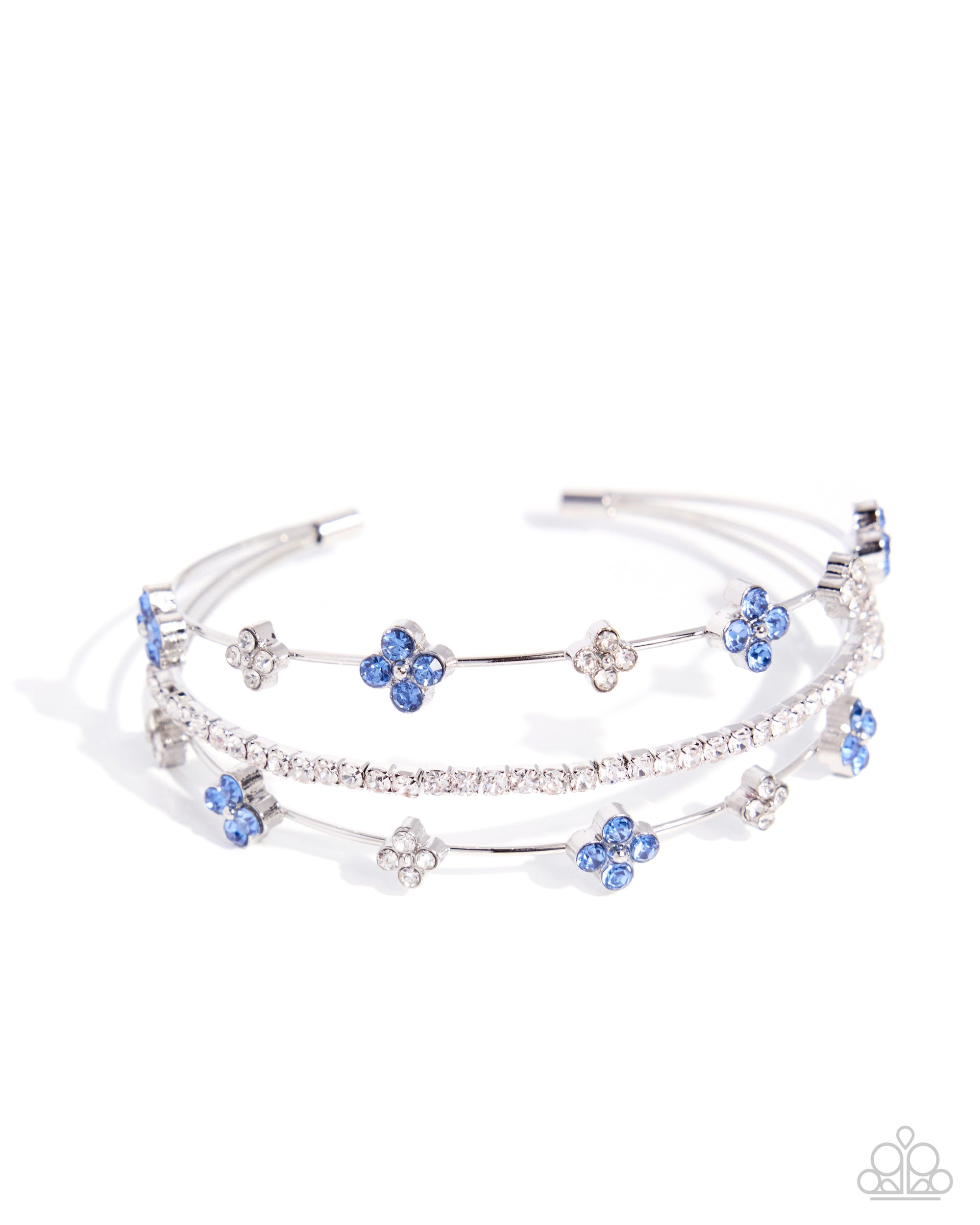 Layered Blooms - blue - Paparazzi bracelet