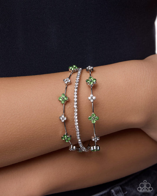 Layered Blooms - green - Paparazzi bracelet