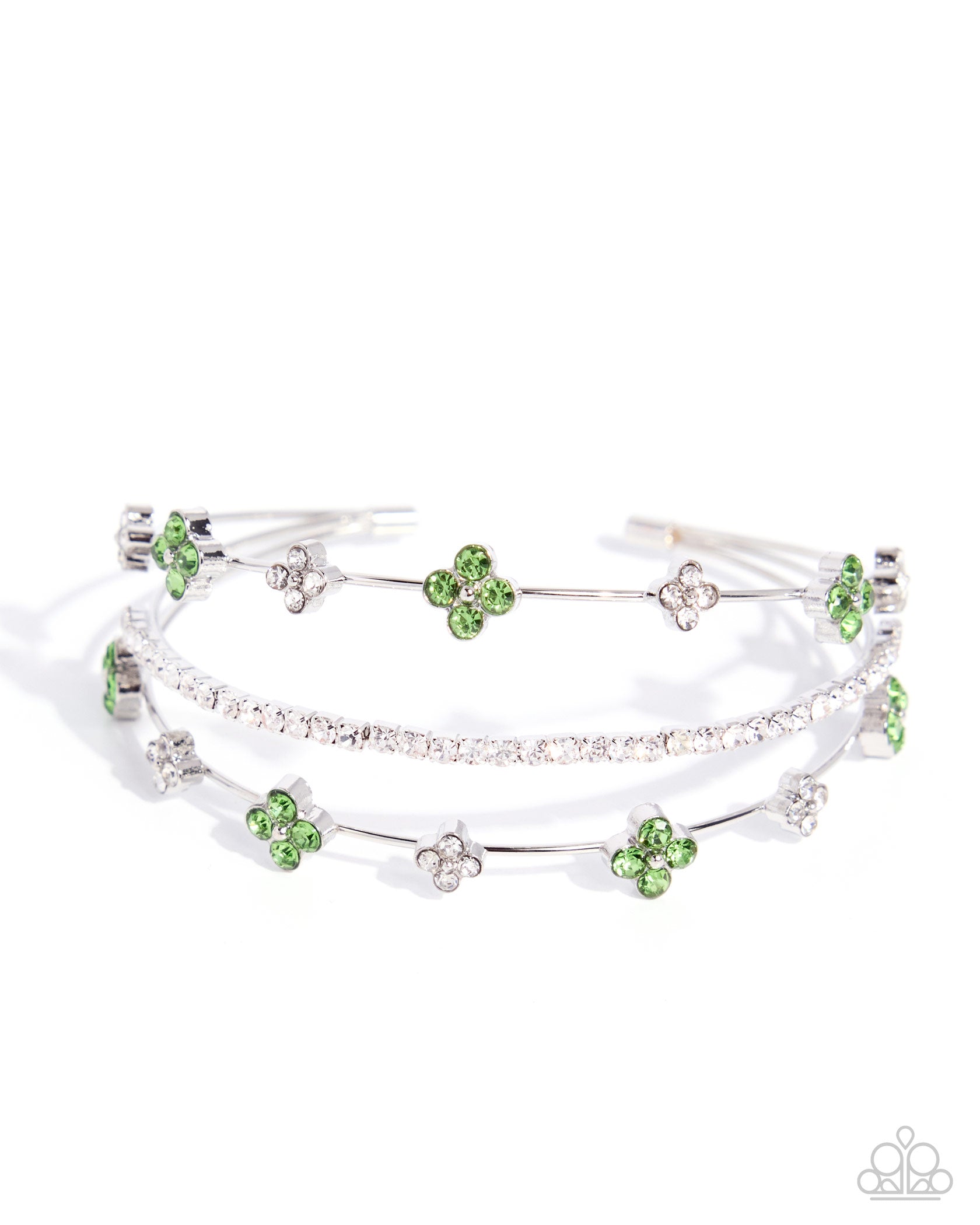 Layered Blooms - green - Paparazzi bracelet