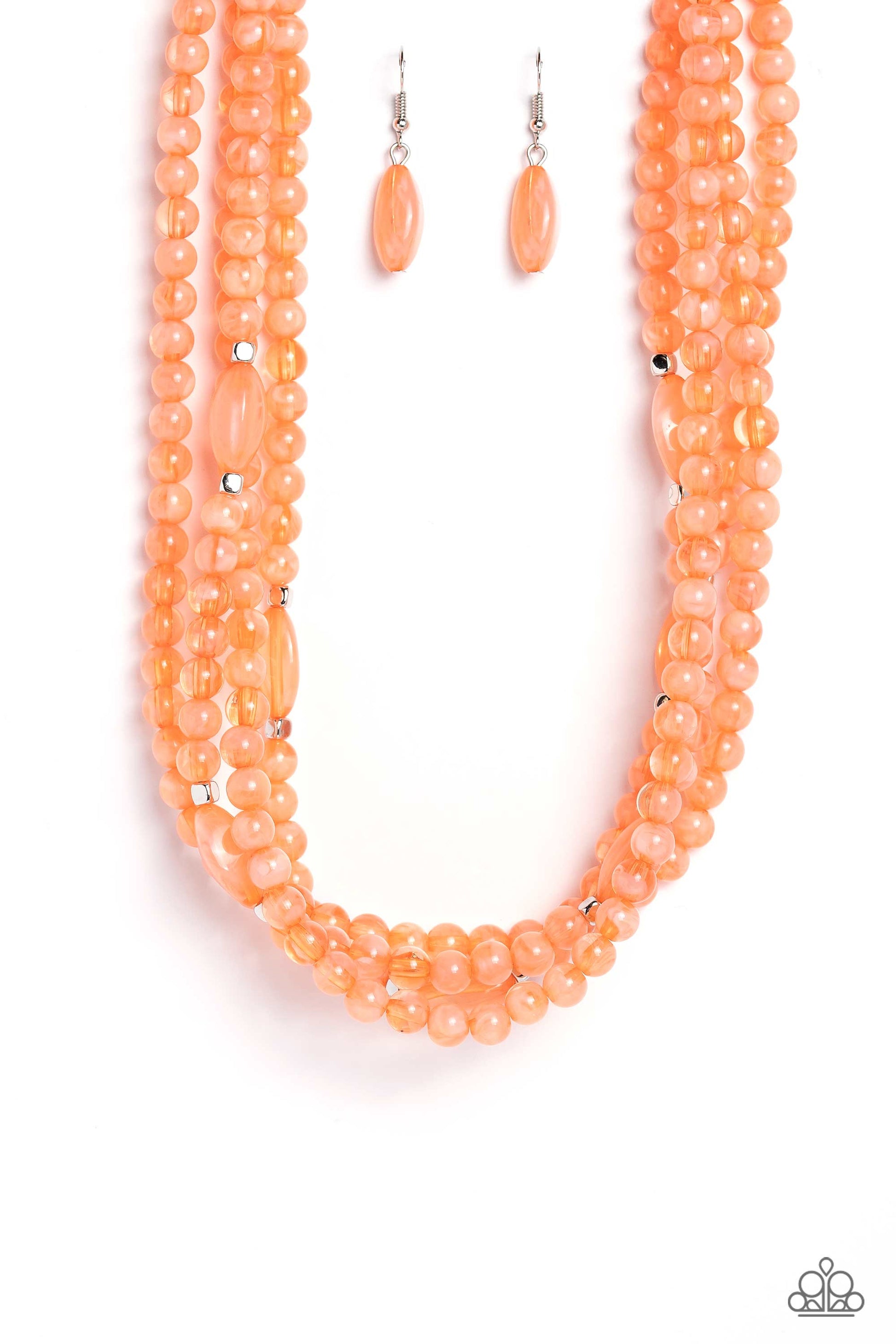 Layered Lass - orange - Paparazzi necklace