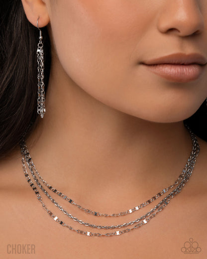Layered Legend - silver - Paparazzi necklace