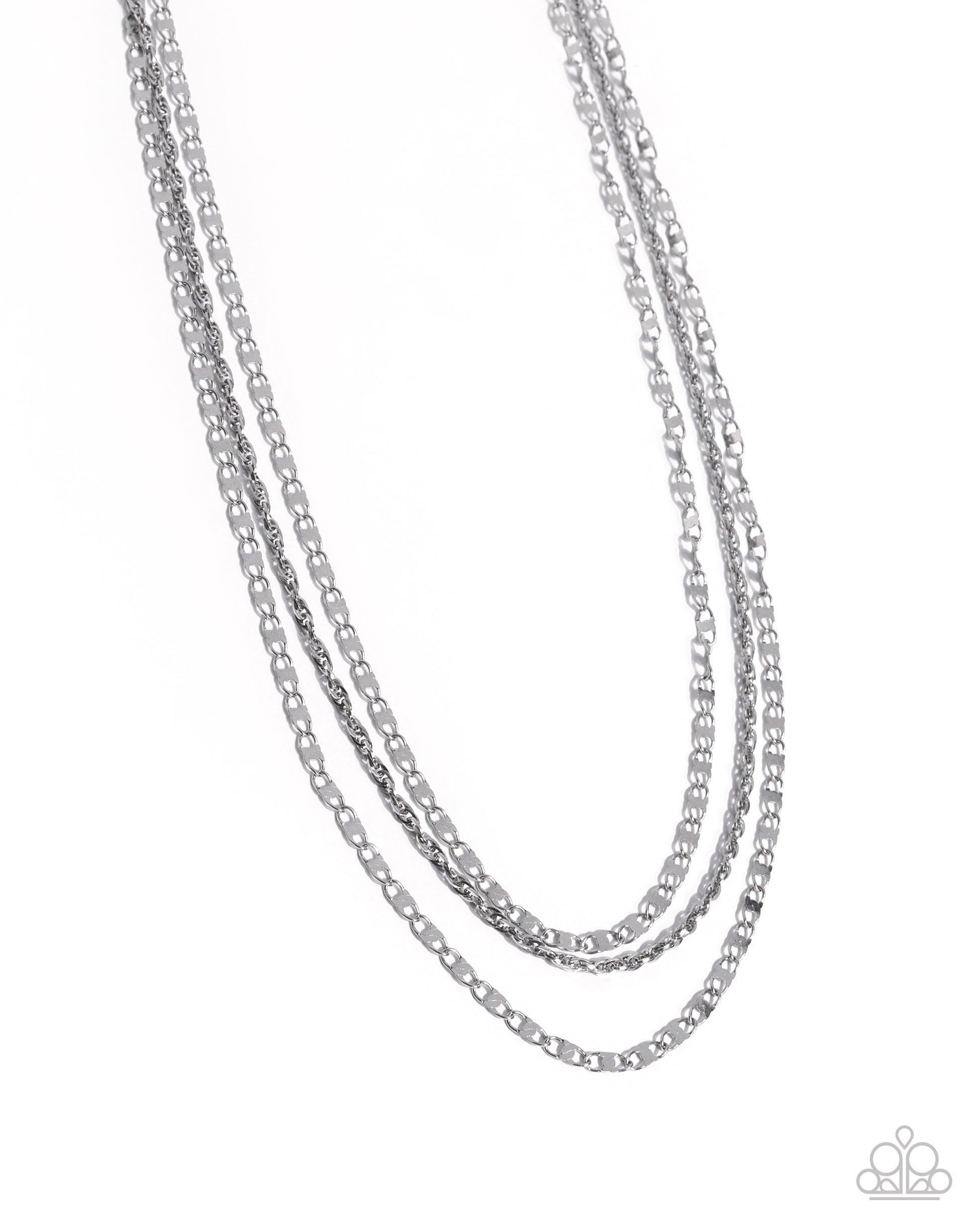 Layered Legend - silver - Paparazzi necklace