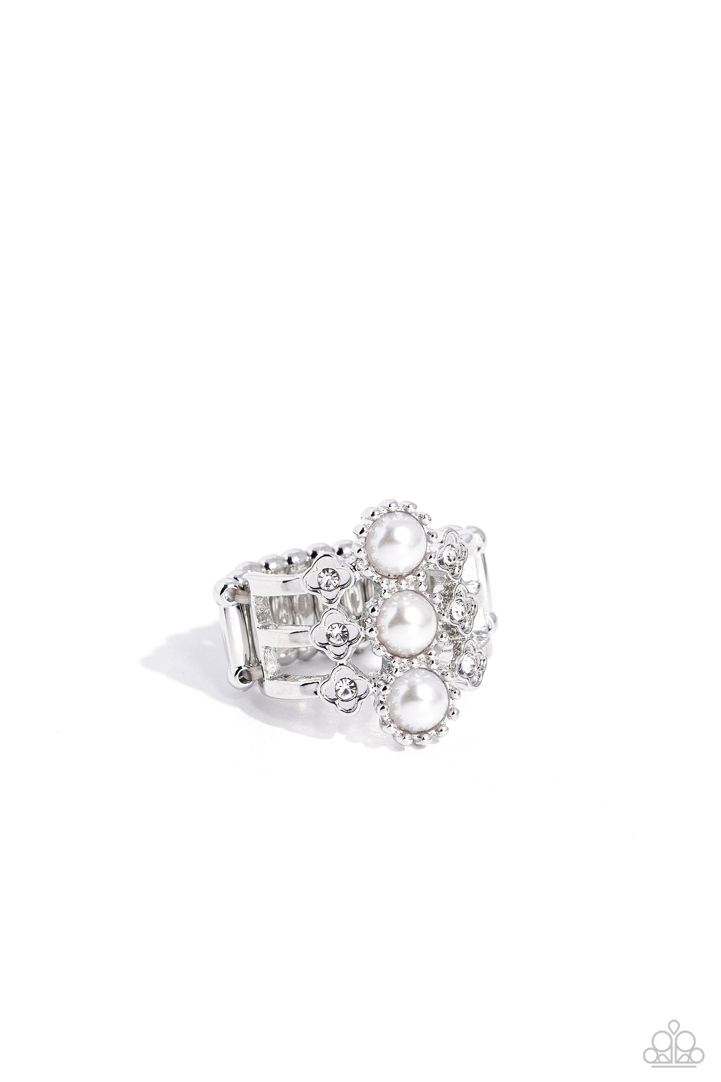 Layered Light - white - Paparazzi ring