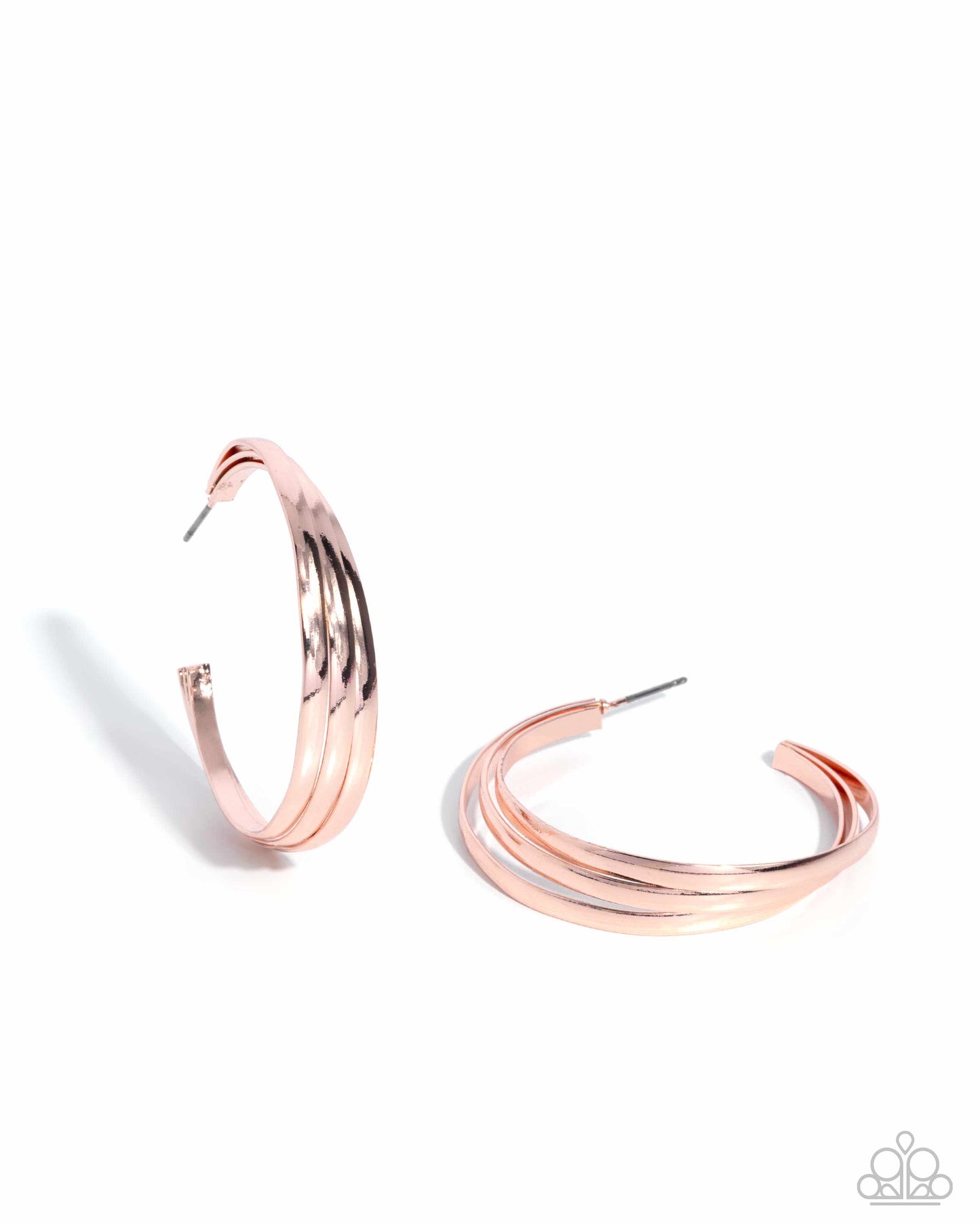 Layover Leader - rose gold - Paparazzi earrings