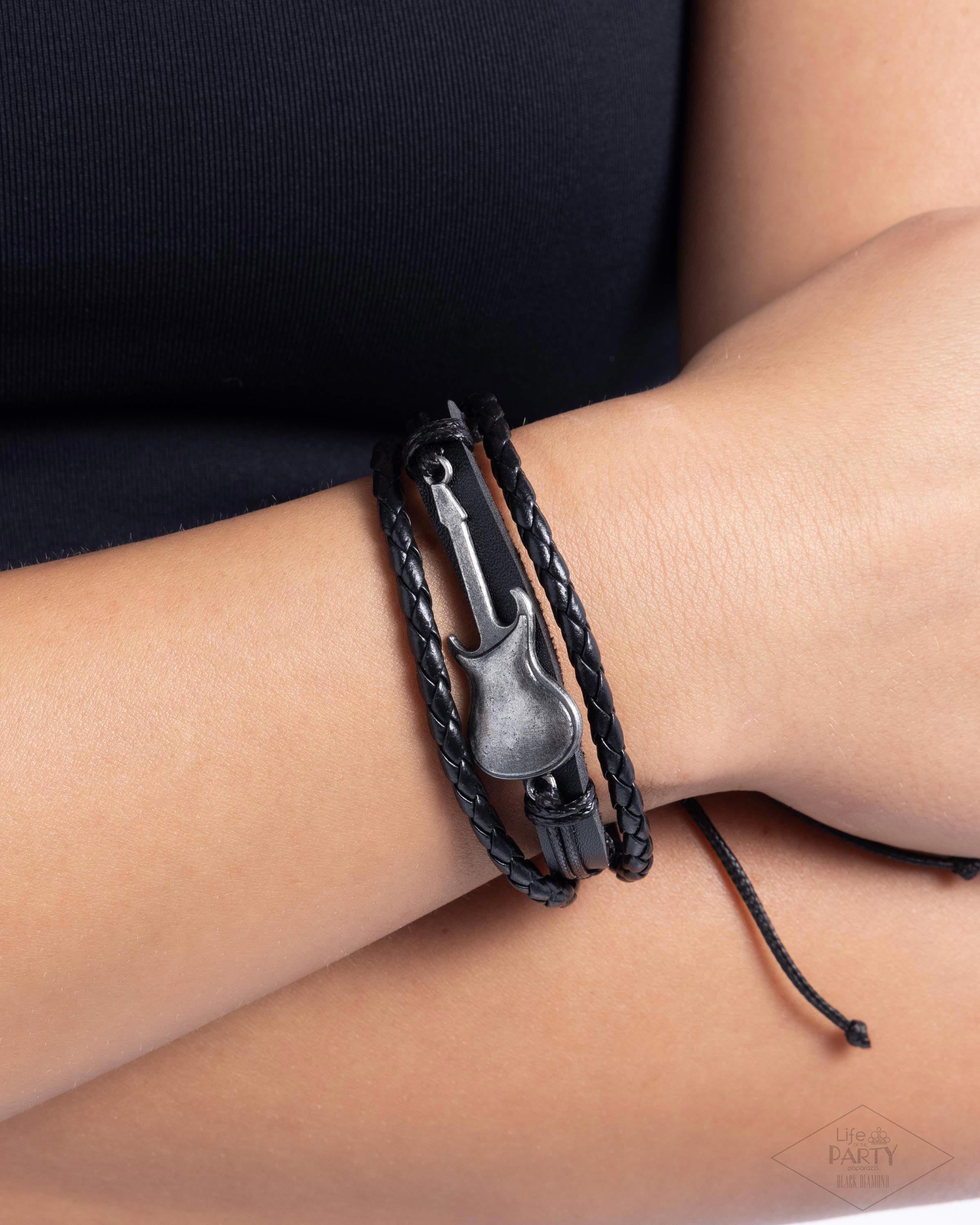 Lead Guitar - black - Paparazzi bracelet – JewelryBlingThing