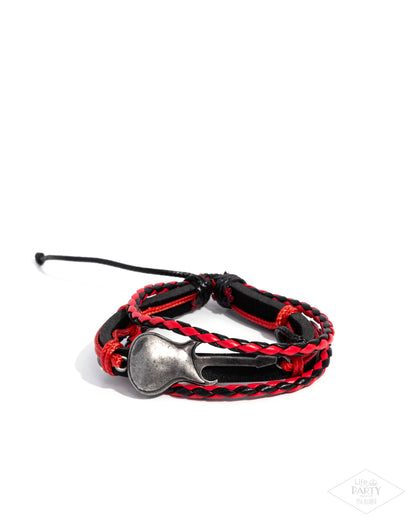 Lead Guitar - red - Paparazzi bracelet