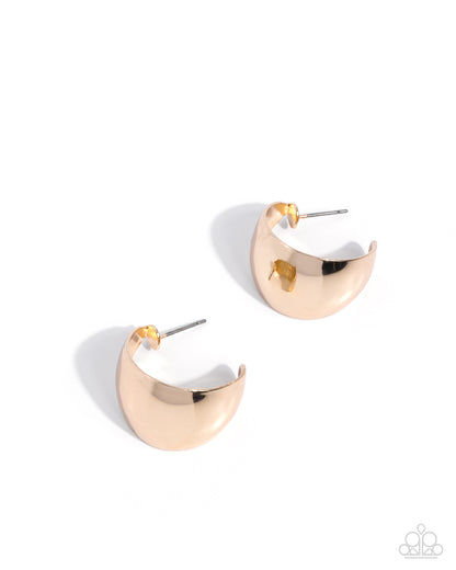 Leading Labor - gold - Paparazzi earrings