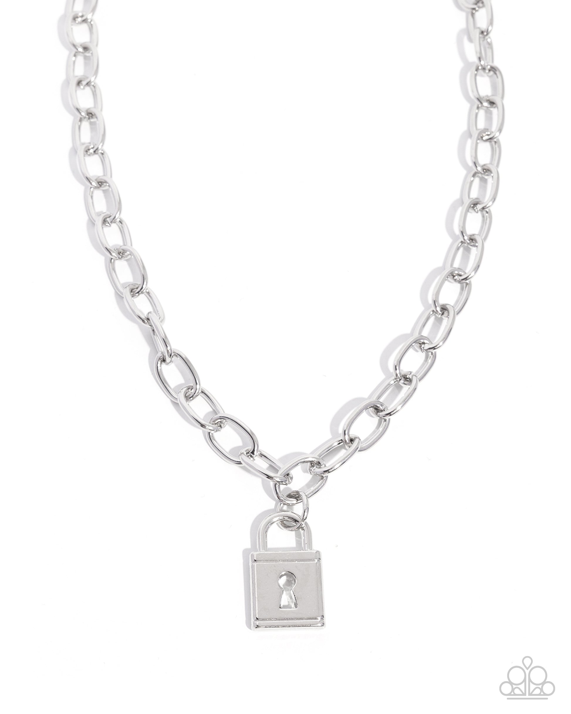 Leading Lock - silver - Paparazzi necklace