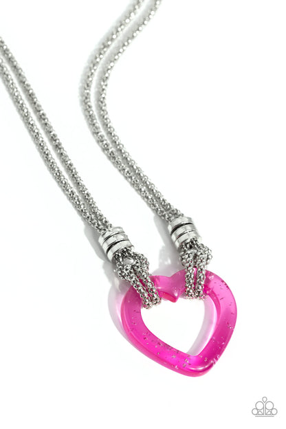 Lead with Your Heart - pink - Paparazzi necklace