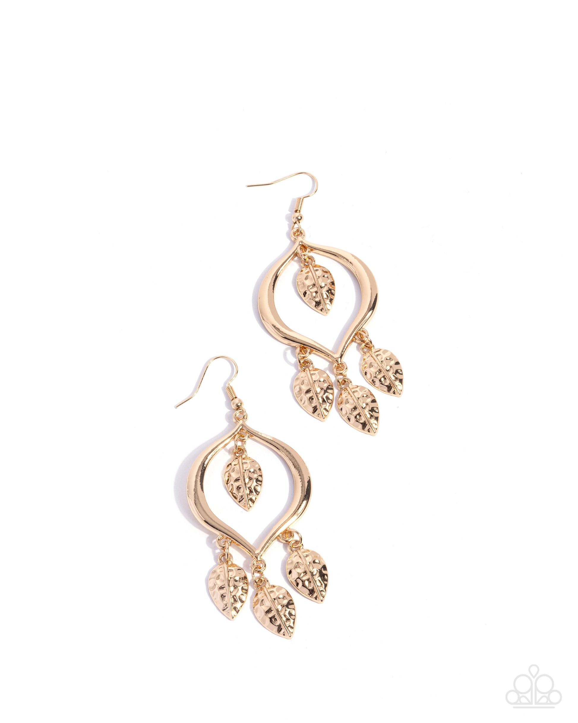 Leafy Landmark - gold - Paparazzi earrings